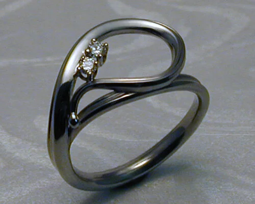 Unique handcrafted engagement ring enhancer set Metamorphosis Jewelry